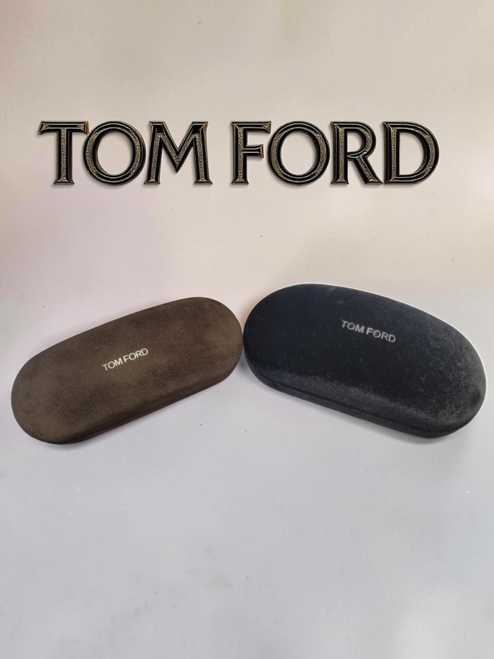Tom Ford Brown and Black Sunglasses Case Duo